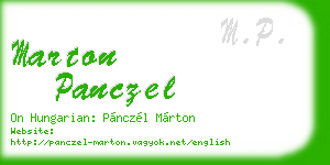 marton panczel business card